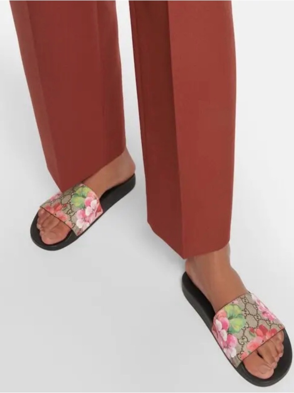 NEW! GUCCI GG Blooms Supreme Slides US 5 - Picture 2 of 8